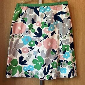 Boden 8R all-cotton floral short skirt